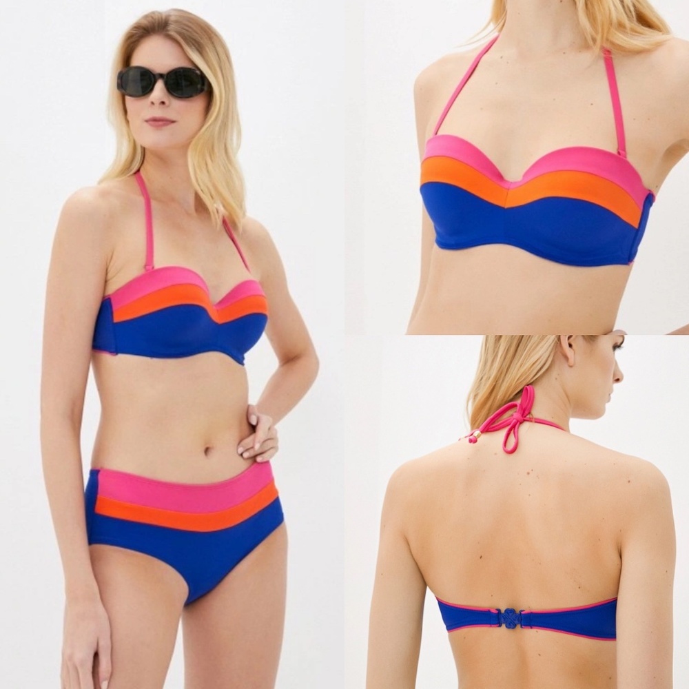 Dorina Vallarta Multi Color Bandeau Bikini Top